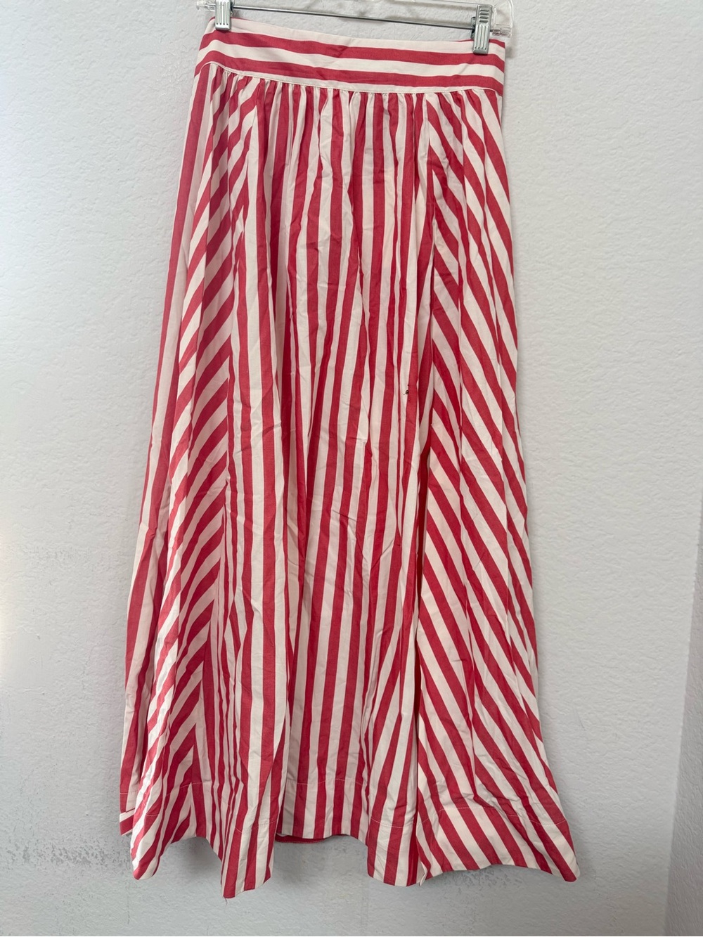 Sezane Arianna Skirt Ecru Red Striped Size 38 - Picture 2 of 6
